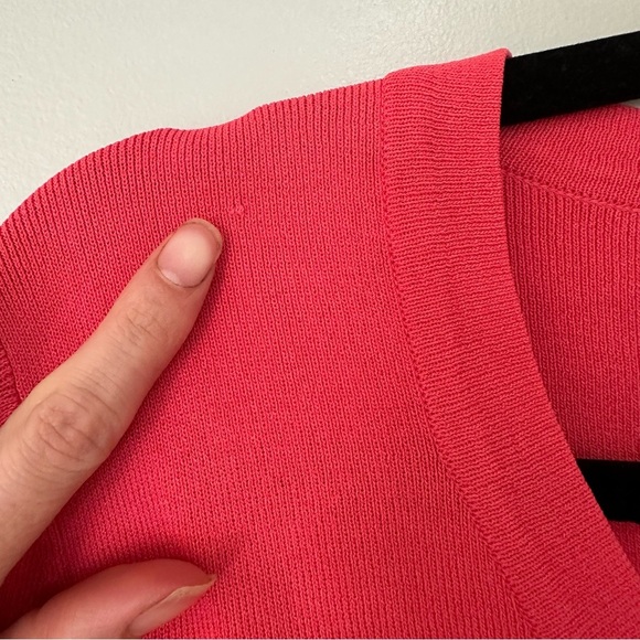 Joseph A Viscose Top Quarter Length Sleeve Coral Pink Size Medium Scoop Neck - Picture 5 of 8